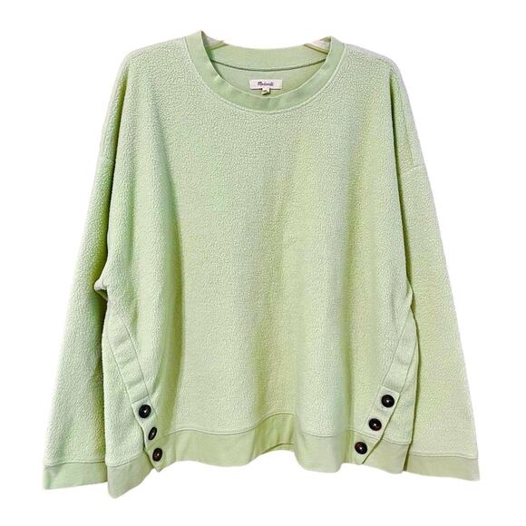 Madewell (Re)sourced Brushed Side-Button Relaxed Sweatshirt XL - Picture 1 of 7